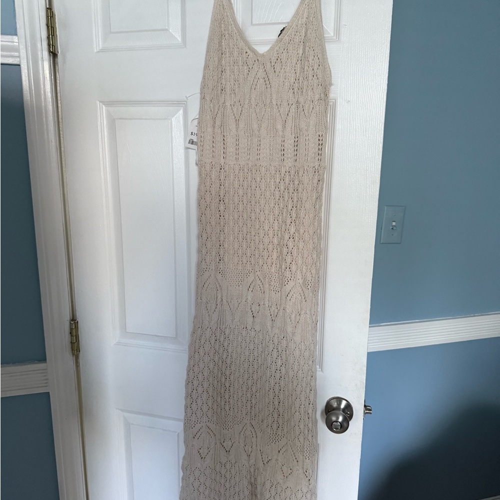 Free People Cream Crochet Dress